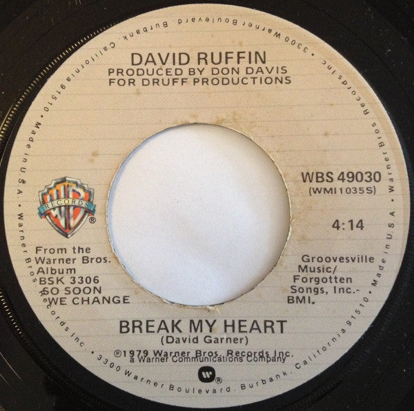 David Ruffin : Sexy Dancer / Break My Heart (7")