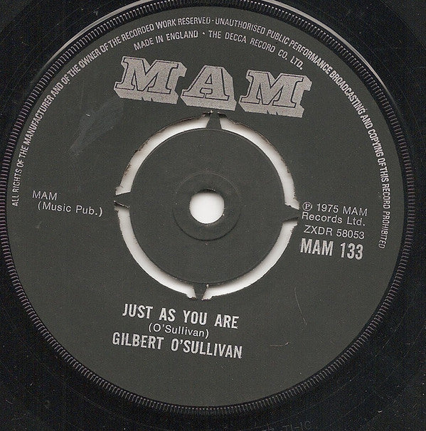 Gilbert O'Sullivan : I'll Believe It When I See It (7", Single)