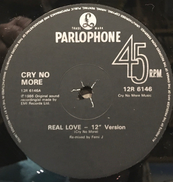 Cry No More : Real Love (12")