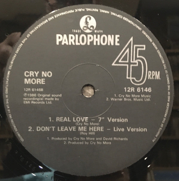 Cry No More : Real Love (12")