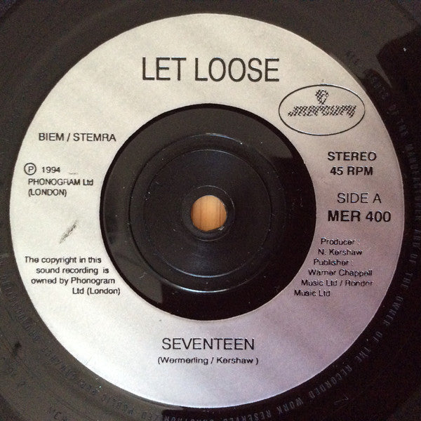 Let Loose : Seventeen (7", Ltd, Pos)