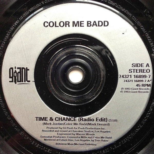 Color Me Badd : Time And Chance (7", Single)