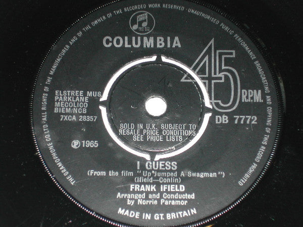 Frank Ifield : I Guess (7", Single)