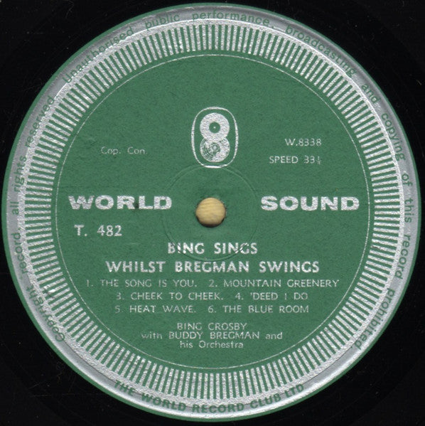 Bing Crosby, Buddy Bregman : Bing Sings Whilst Bregman Swings (LP)