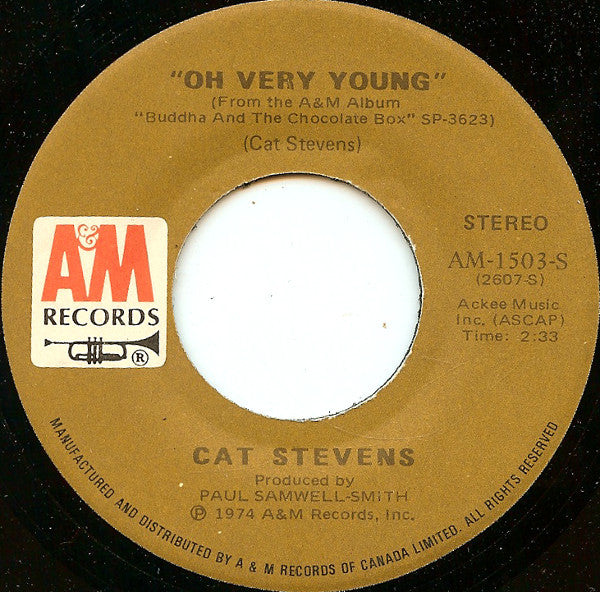 Cat Stevens : Oh Very Young (7")