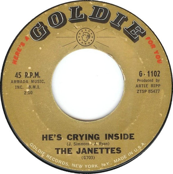 The Janettes : He's Crying Inside (7", Styrene)