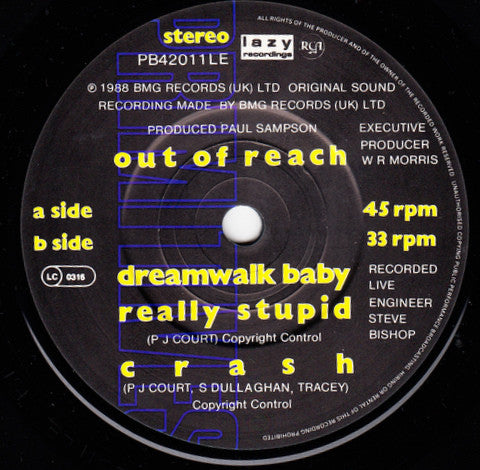 The Primitives : Out Of Reach (7", Single, Ltd)