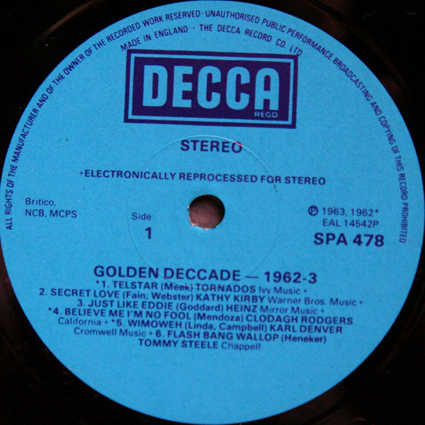 Various : Golden Deccade 1962-3 (LP, Comp)