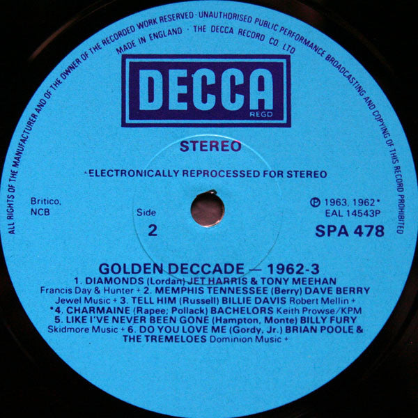 Various : Golden Deccade 1962-3 (LP, Comp)