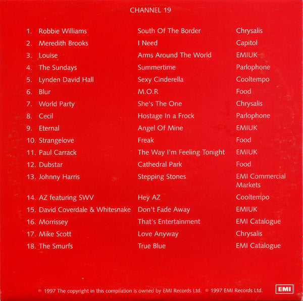 Various : Channel 19 Single Sampler (CD, Promo, Smplr)