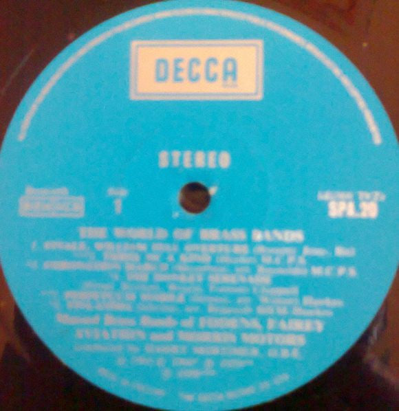 Massed Brass Bands Of Fodens, Fairey Aviation & Morris Motors : The World Of Brass Bands (LP)