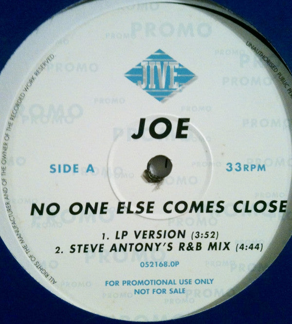 Joe : No One Else Comes Close (12", Promo)