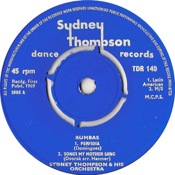 Sydney Thompson And His Orchestra : Rumbas / Sambas (7", EP)