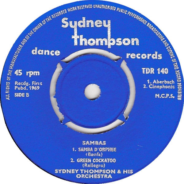 Sydney Thompson And His Orchestra : Rumbas / Sambas (7", EP)