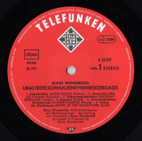 Klaus Wunderlich : Uraltedelschnulzensynthesizergags (LP, Album, RE, CD )