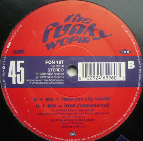 Funky Worm : U+Me=Love (12", Single)