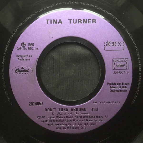 Tina Turner : Typical Male (7", Single)