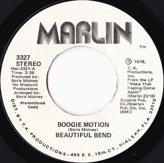 Beautiful Bend : Boogie Motion (7", Promo)