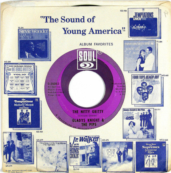 Gladys Knight And The Pips : The Nitty Gritty  (7", Single)