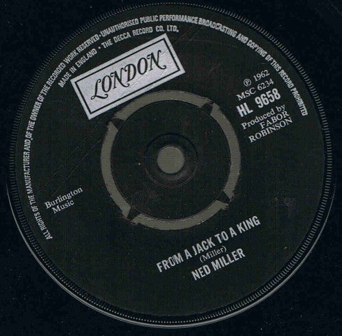 Ned Miller : From A Jack To A King (7", RP, Box)