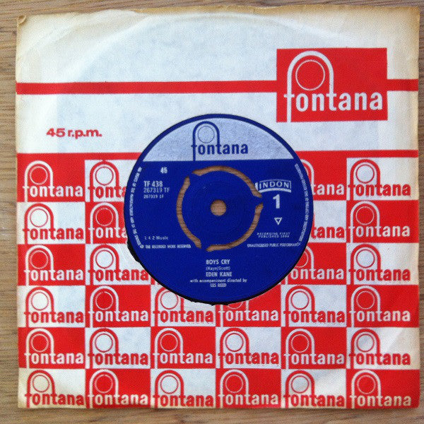 Eden Kane : Boys Cry (7", Single)