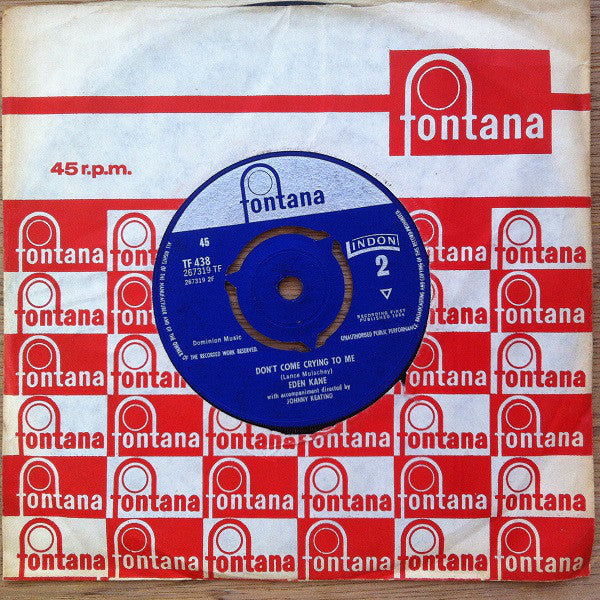 Eden Kane : Boys Cry (7", Single)