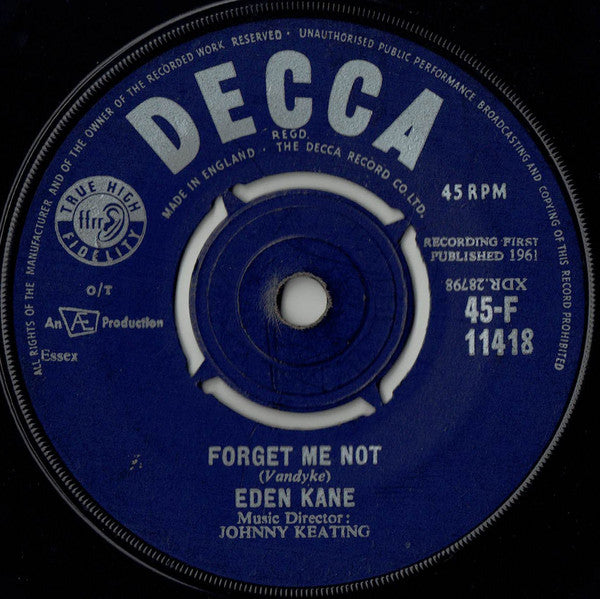 Eden Kane : Forget Me Not (7", Single)
