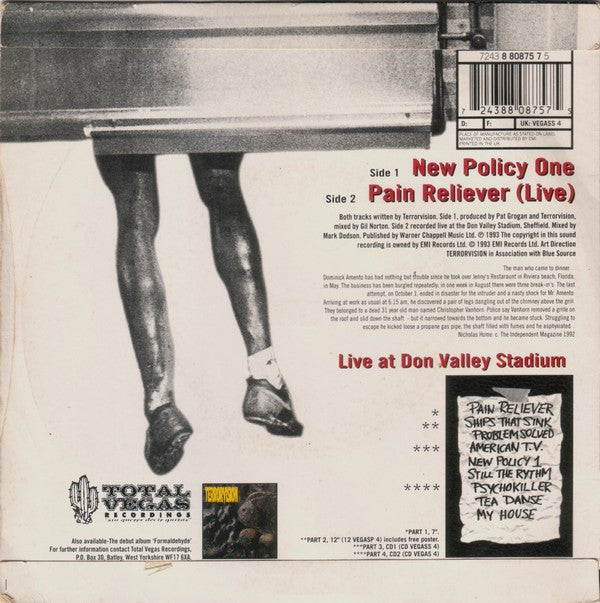 Terrorvision : New Policy One (7", Single, Ltd, Cac)