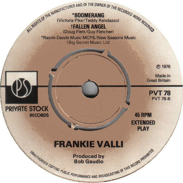 Frankie Valli : Swearin' To God (7", EP)
