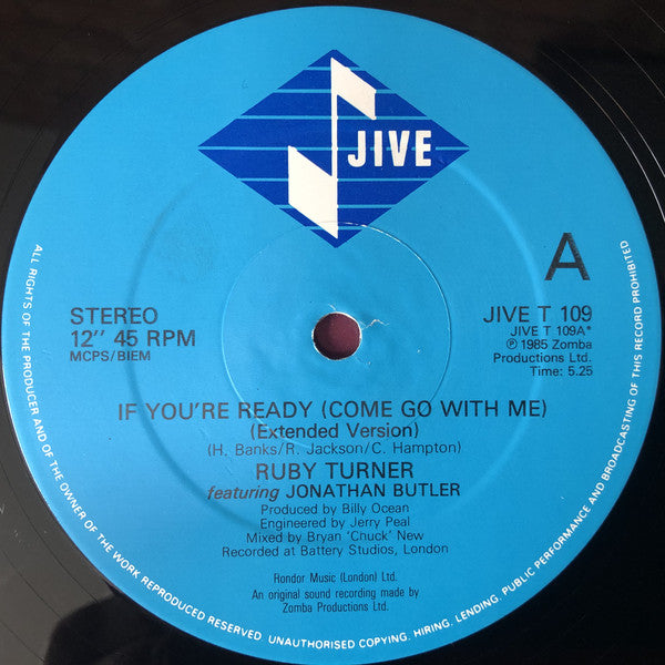 Ruby Turner With Jonathan Butler : The Ruby Turner EP (12", EP, Gat)