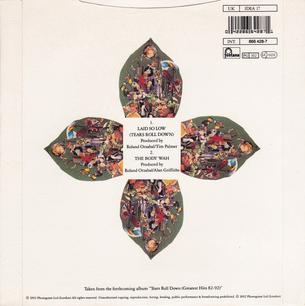 Tears For Fears : Laid So Low (Tears Roll Down) (7", Single, Sil)