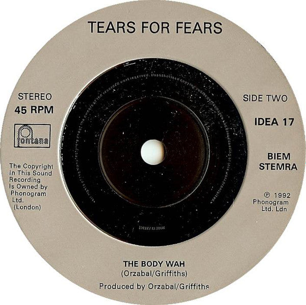 Tears For Fears : Laid So Low (Tears Roll Down) (7", Single, Sil)