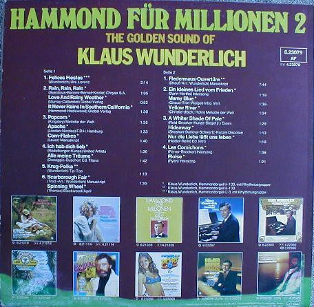 Klaus Wunderlich : Hammond Für Millionen 2 - The Golden Sound Of Klaus Wunderlich (LP)