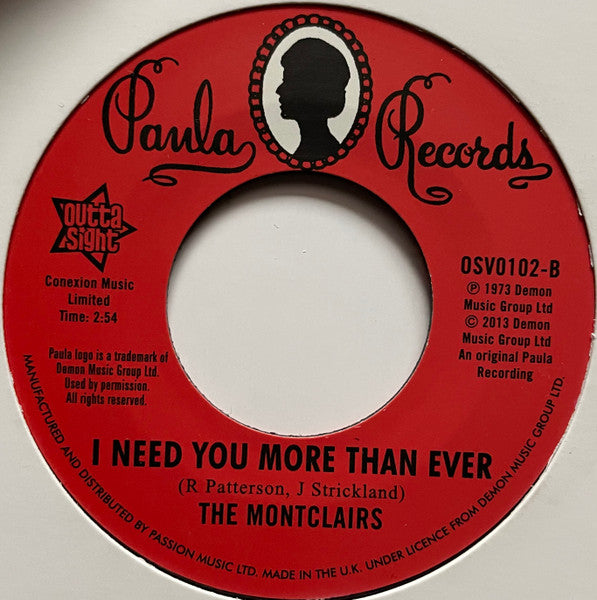 The Montclairs : Hung Up On Your Love / I Need You More Than Ever (7", RE)