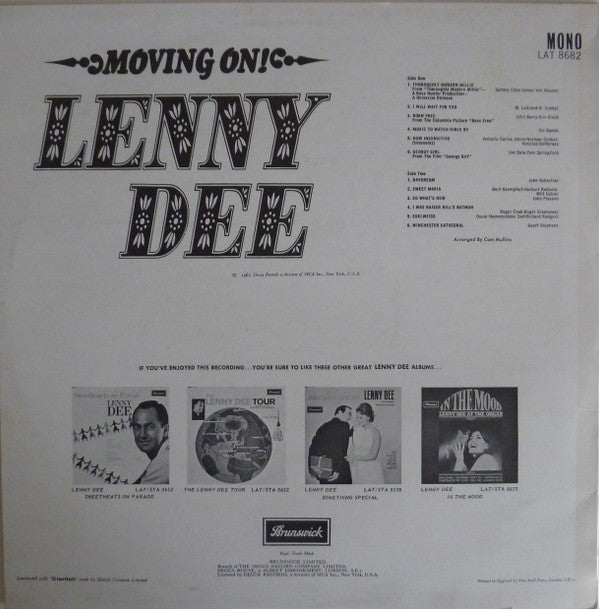 Lenny Dee (2) : Moving On (LP, Mono)