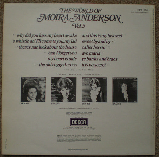 Moira Anderson : The World Of Moira Anderson Vol. 5 (LP, Comp)