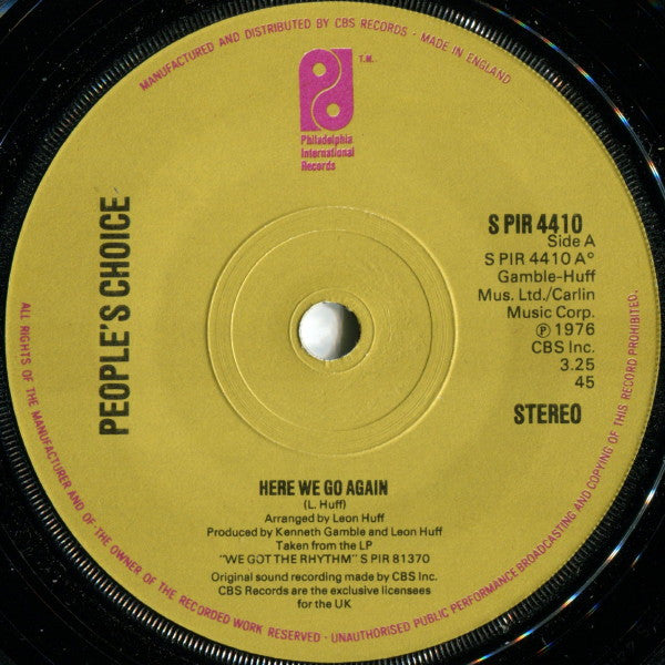 People's Choice : Here We Go Again (7", Single)