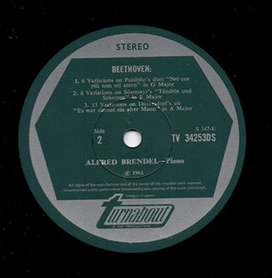Ludwig Van Beethoven, Alfred Brendel : Piano Music Volume 3 (LP)
