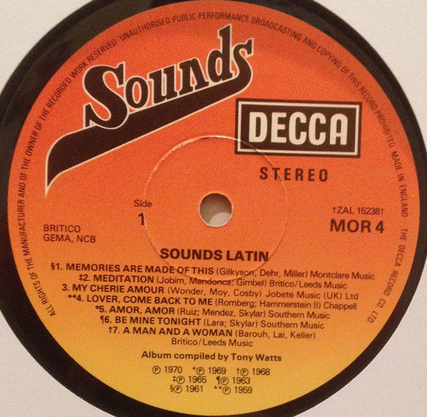 Various : Sounds Latin (LP, Comp)