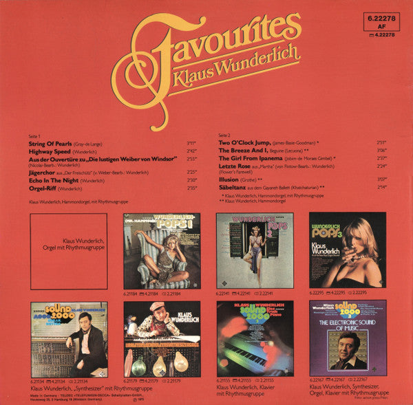 Klaus Wunderlich : Favourites (LP, Comp)