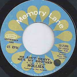 The Hollies : He Ain't Heavy, He's My Brother / Carrie Anne (7", RE)