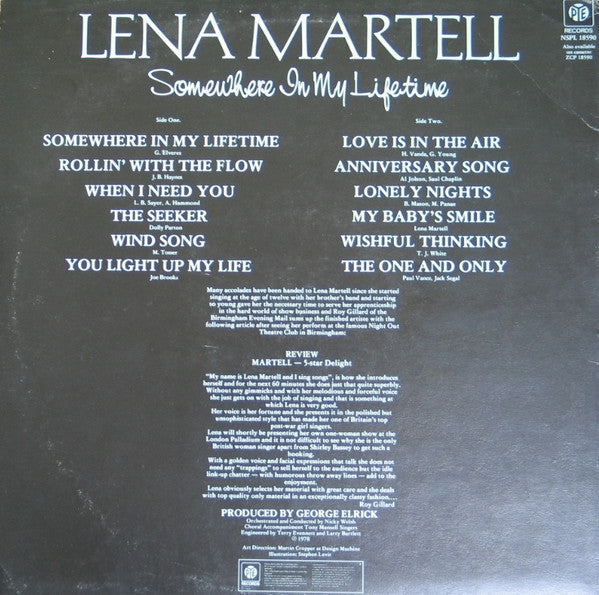 Lena Martell : Somewhere In My Lifetime (LP, Album)