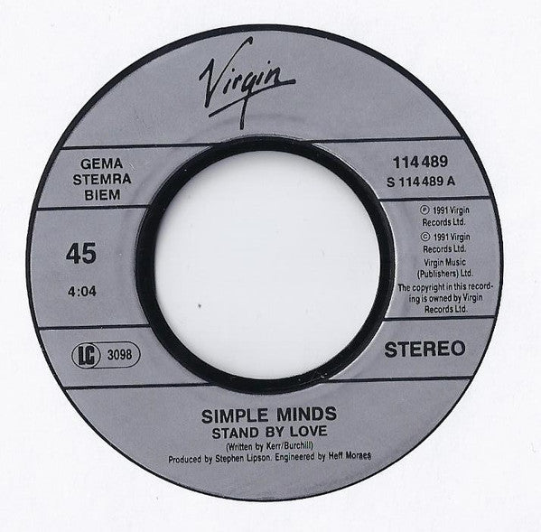 Simple Minds : Stand By Love (7", Single)