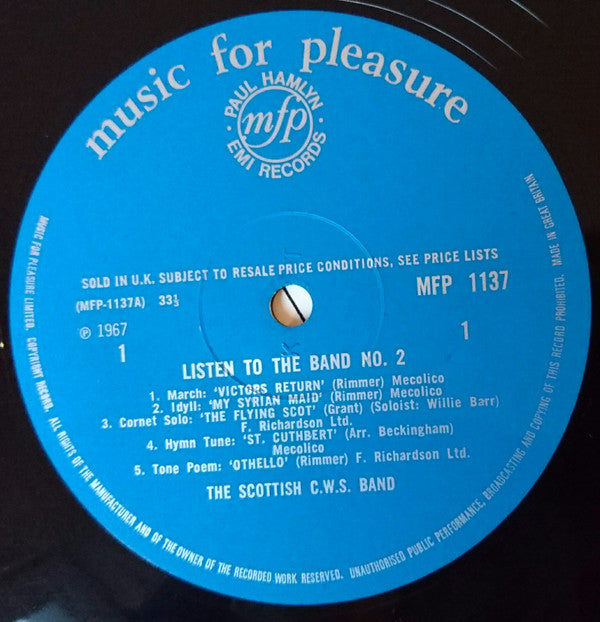 The Scottish CWS Band : Listen To The Band No. 2 (LP, Mono)