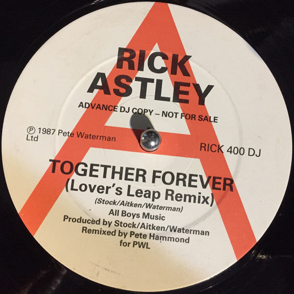 Rick Astley : Together Forever (12", Promo)