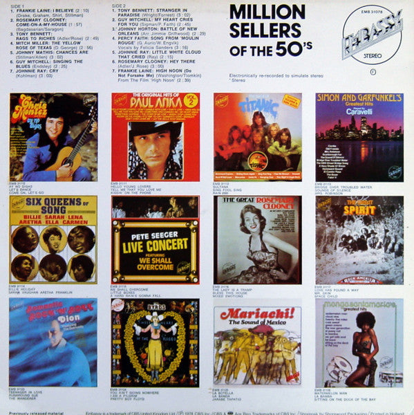 Various : Million Sellers Of The 50's (LP, Comp)
