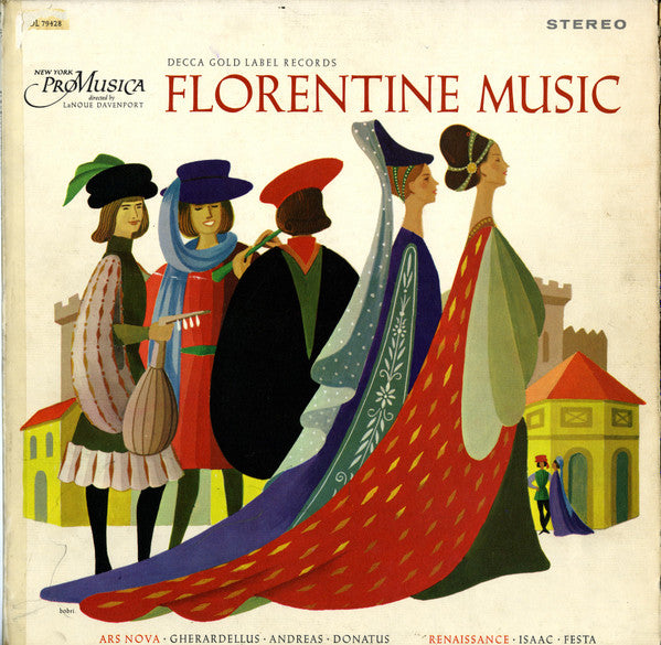 New York Pro Musica Directed By LaNoue Davenport : Florentine Music (LP, Glo)