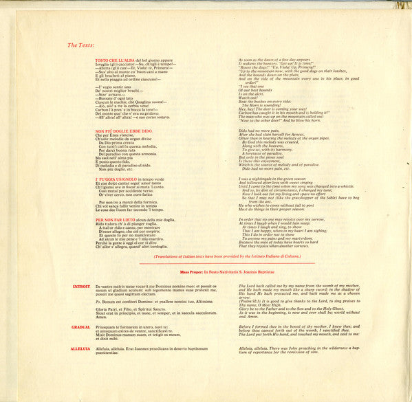 New York Pro Musica Directed By LaNoue Davenport : Florentine Music (LP, Glo)