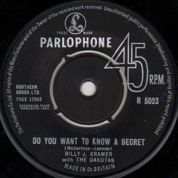 Billy J. Kramer & The Dakotas : Do You Want To Know A Secret (7", Single)