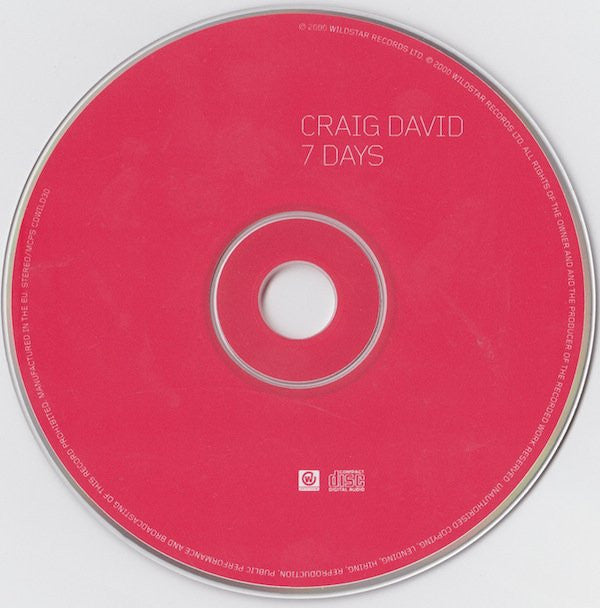 Craig David : 7 Days (CD, Single, Enh, CD1)